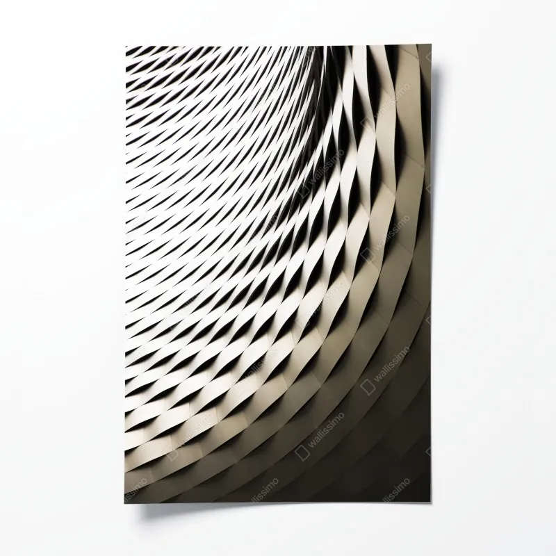 Poster leuchtendes verlauf-wellenmuster – Wallnifity®