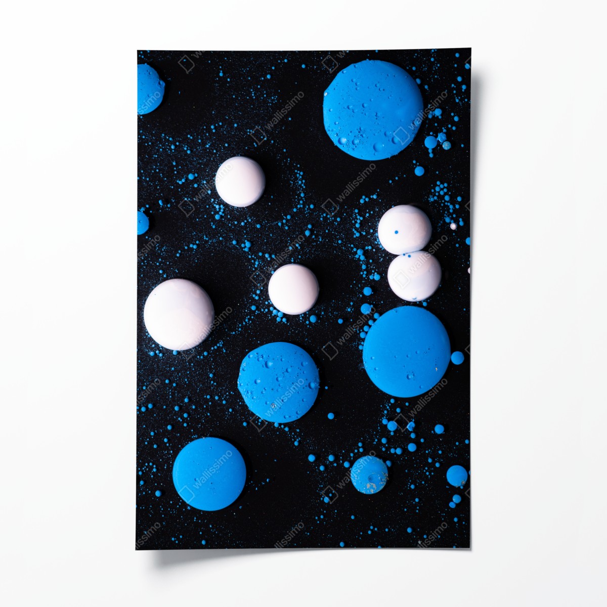 Poster blaues marmor flüssigmuster – Wallnifity®