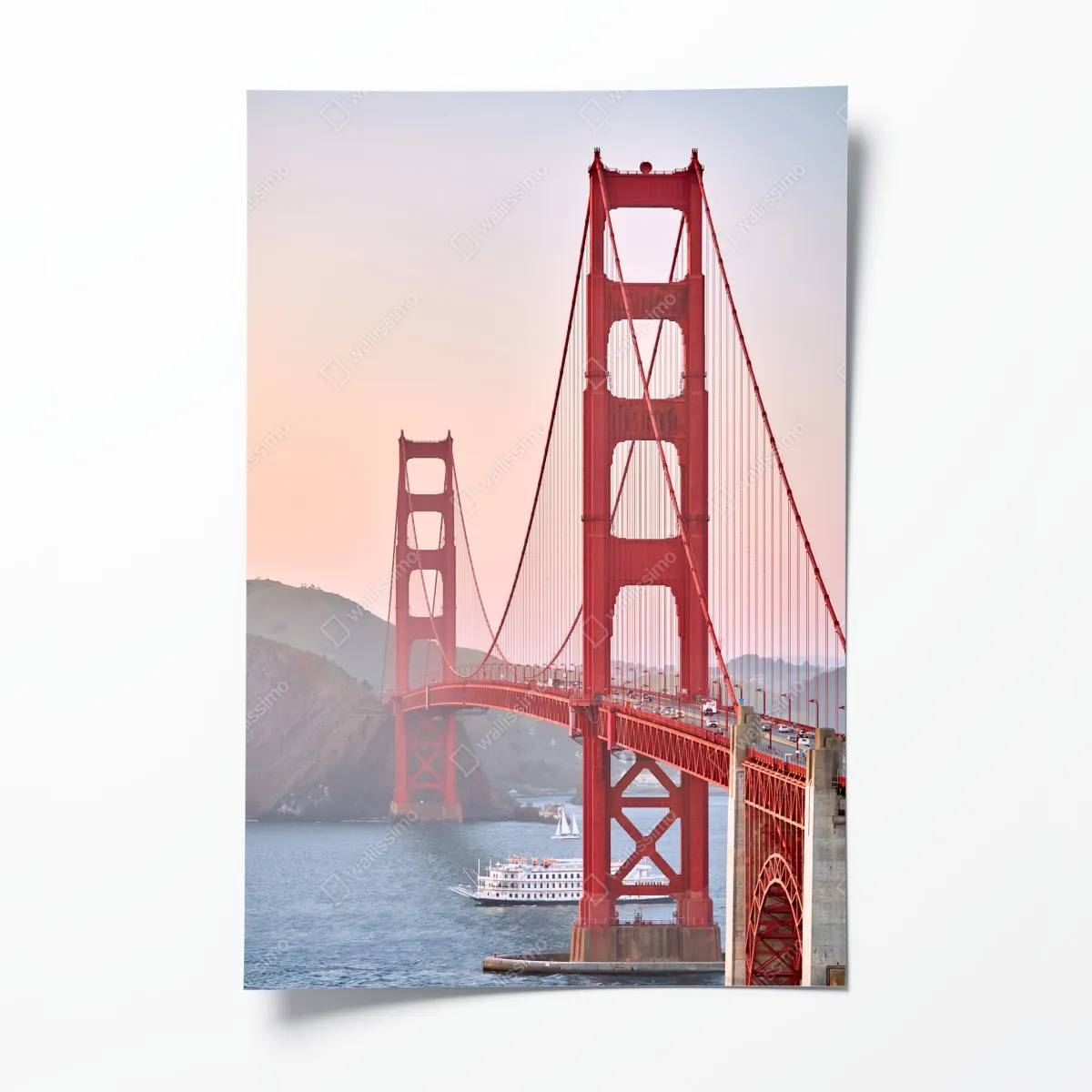 Poster Golden Gate Bridge bei sonnenuntergang – Wallnifity®