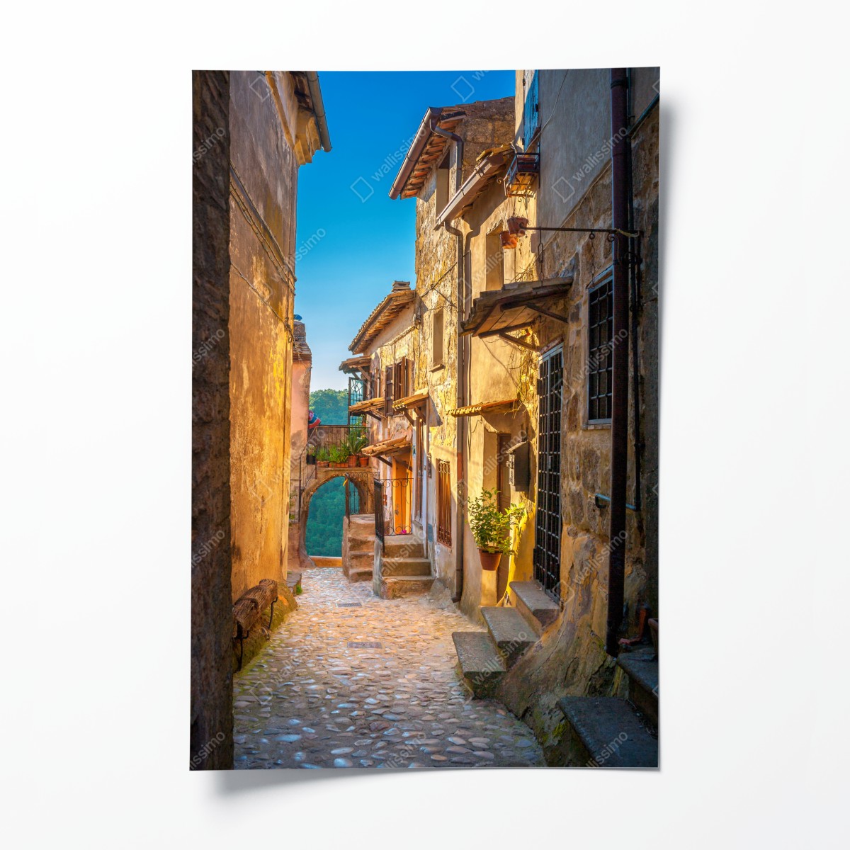Poster sonnenbeschienene gasse in der Toskana – Wallnifity®