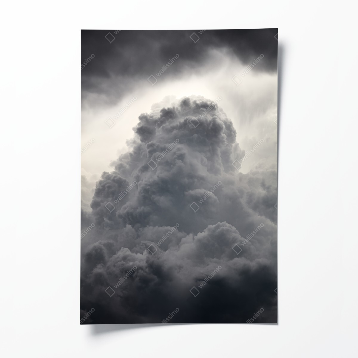 Poster dramatische graue wolkenlandschaft – Wallnifity®
