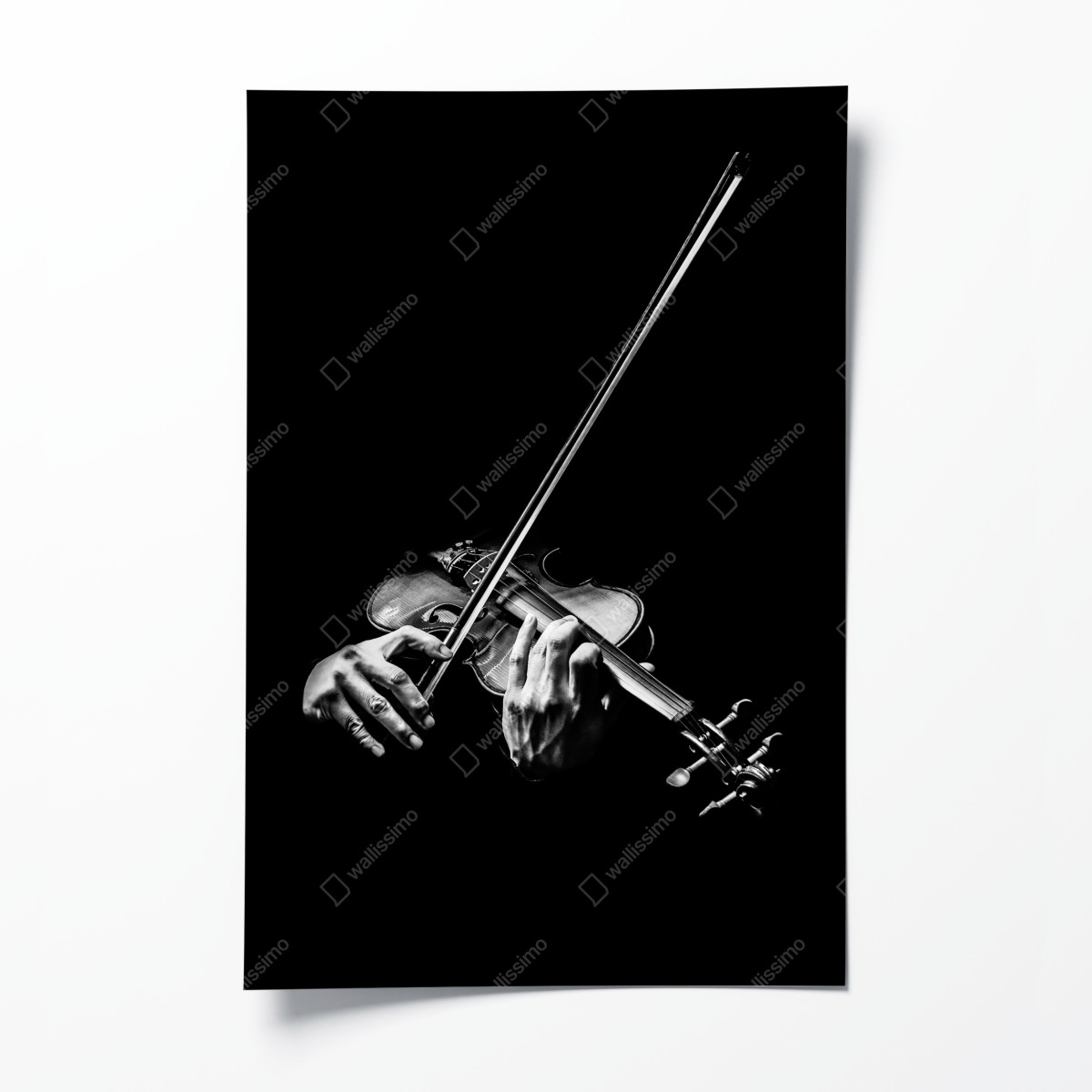 Poster monochrome hände eines geigers – Wallnifity®