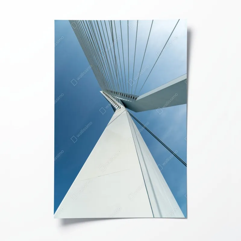 Poster ruhiger steg am see in schwarzweiß – Wallnifity®