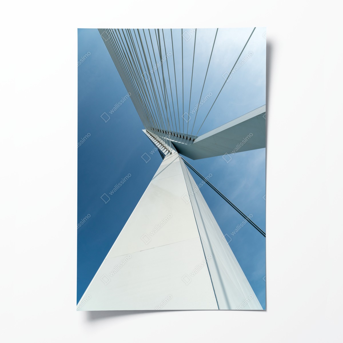 Poster aufsteigende linien: moderner brückenpylon – Wallnifity®