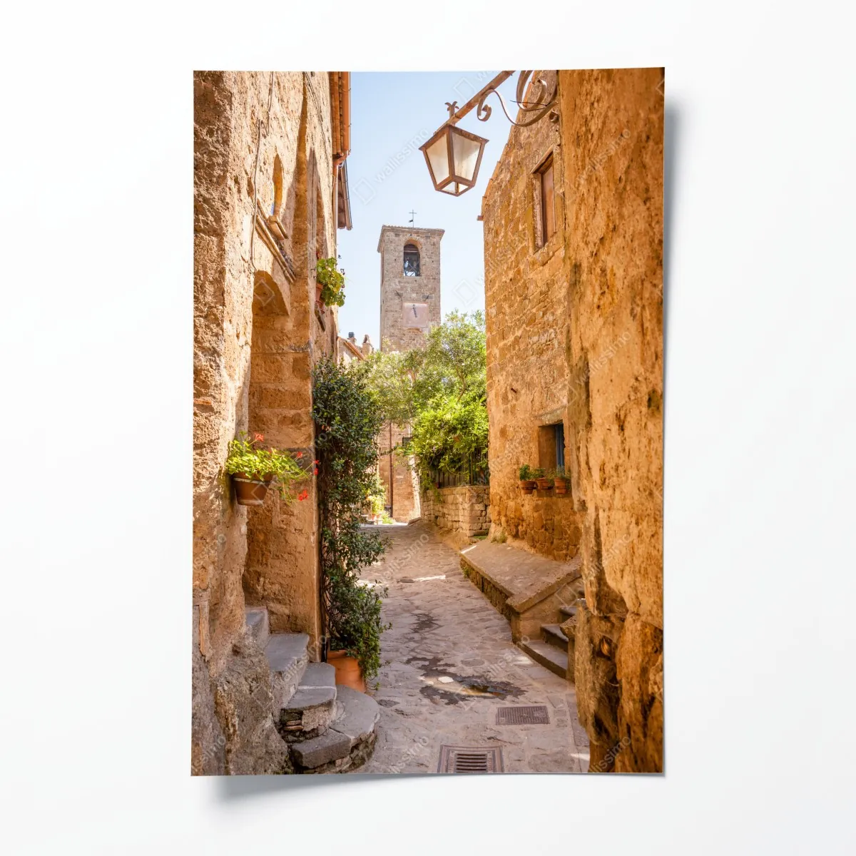 Poster sonnige gasse in Civita di Bagnoregio – Wallnifity®