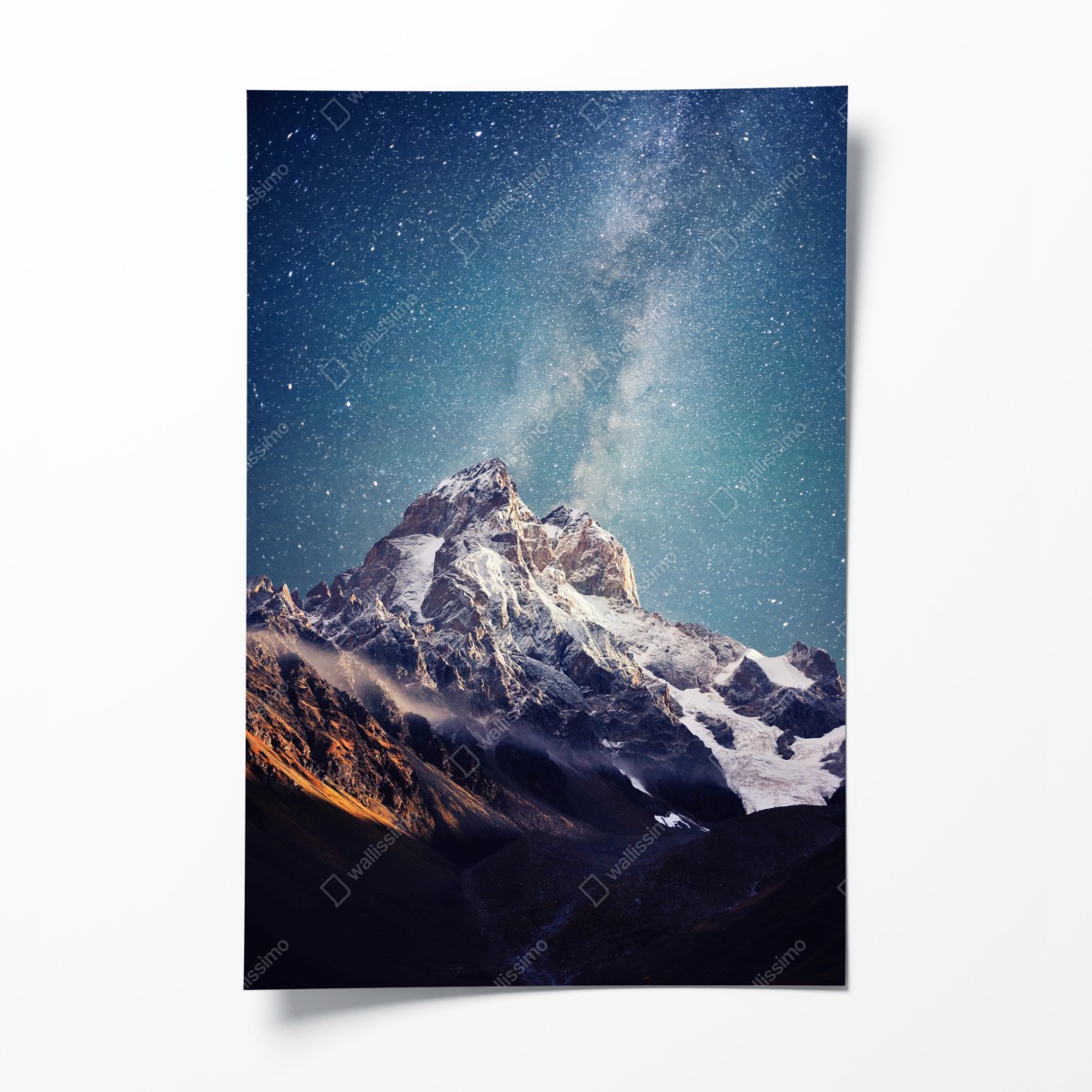 Poster sternennacht über Ushba – Wallnifity®