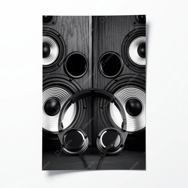 Poster boho aquarell-panda mit federn – Wallnifity®