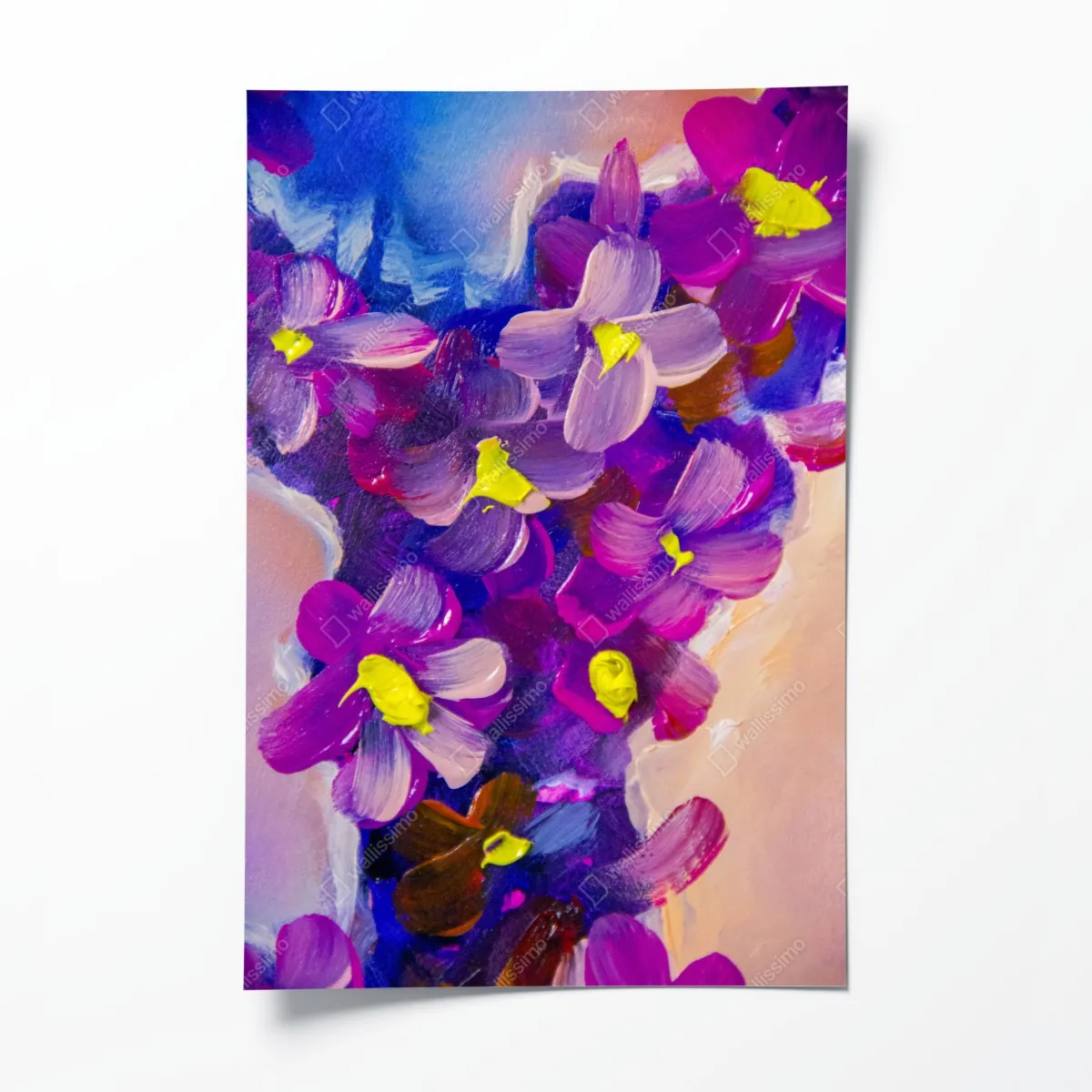 Poster intensiver violetter blumenstrauß – Wallnifity®