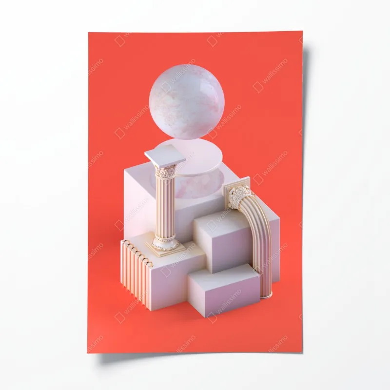 Poster nahaufnahme eines opuntienkaktus – Wallnifity®