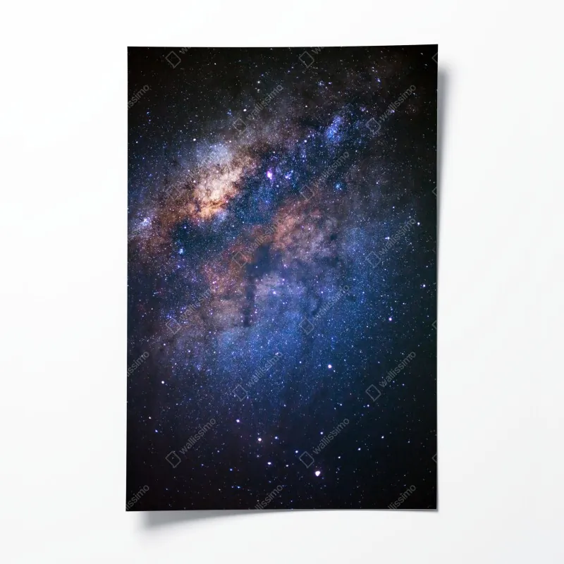 Poster leuchtendes verlauf-wellenmuster – Wallnifity®