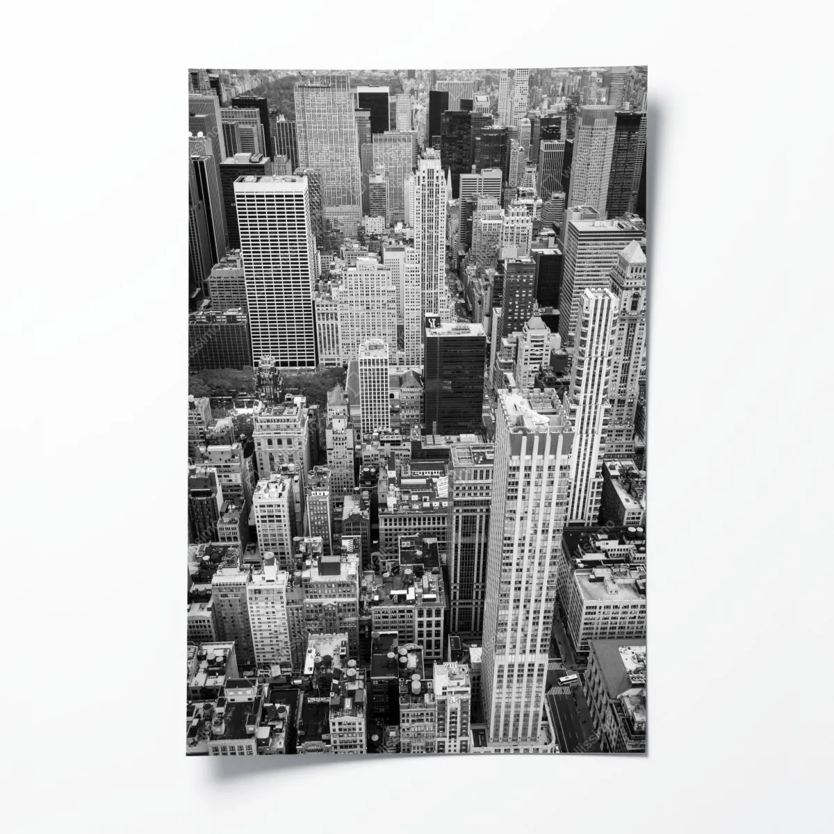 Poster schwarzweiße stadtsilhouette – Wallnifity®