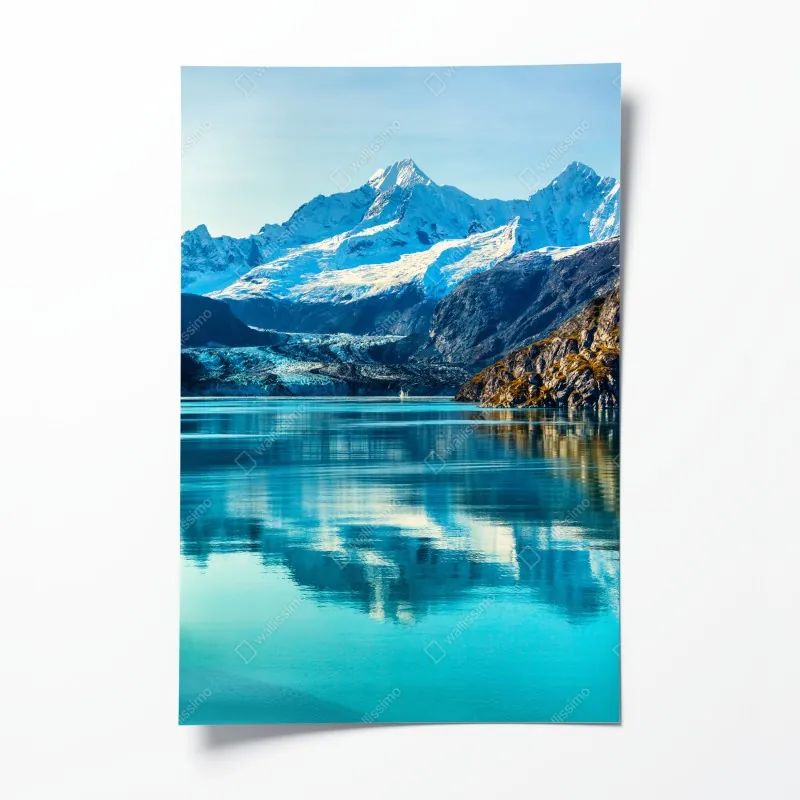 Poster nebliger steg am see in monochrom – Wallnifity®