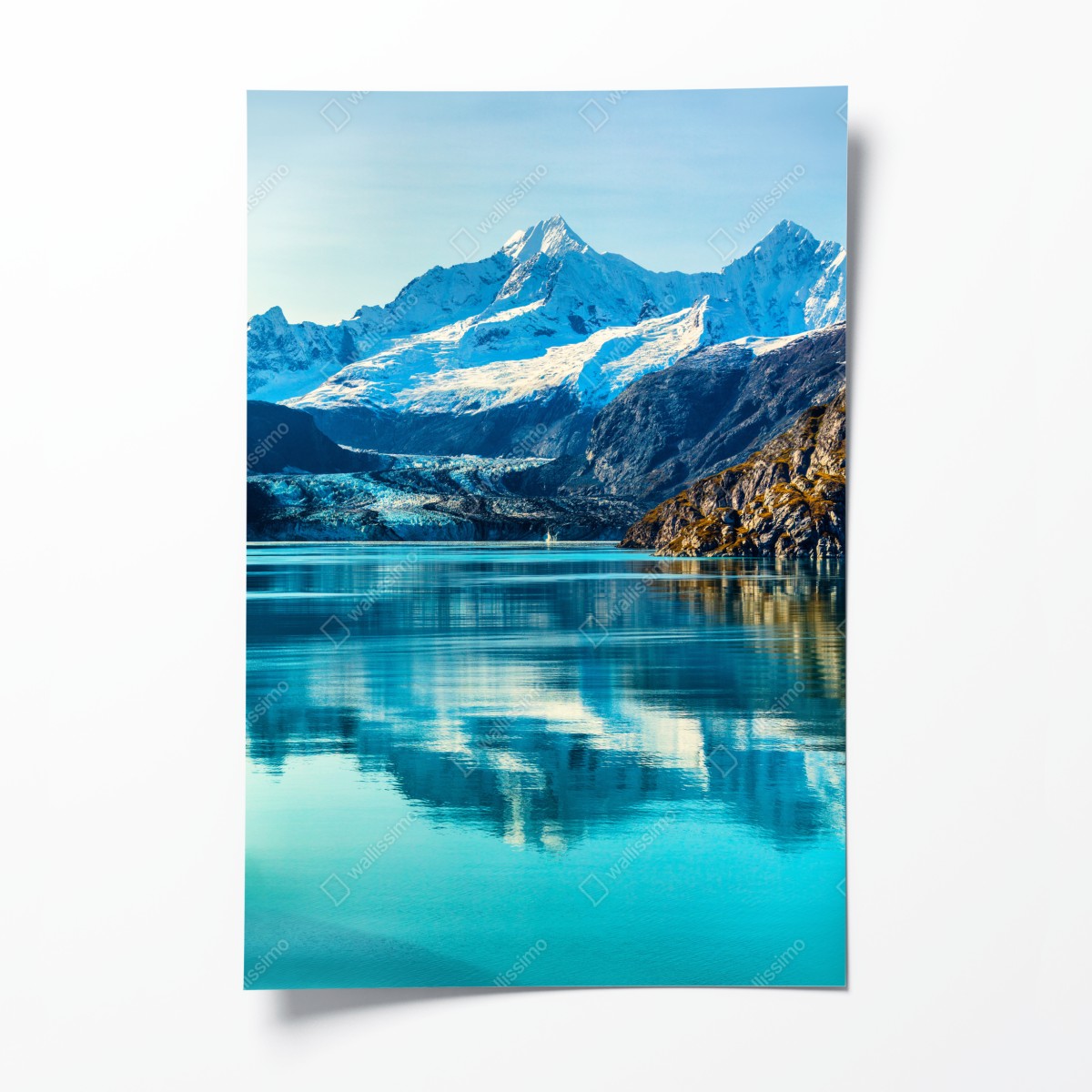 Poster ruhiger türkisfarbener bergsee – Wallnifity®