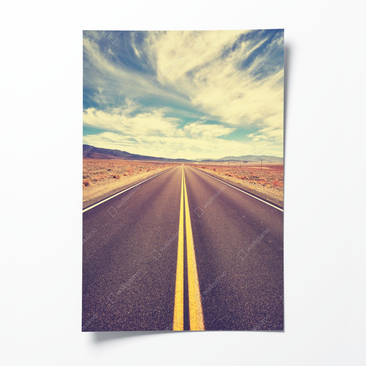 Poster vintage wüstenstraße, Death Valley – Wallnifity®