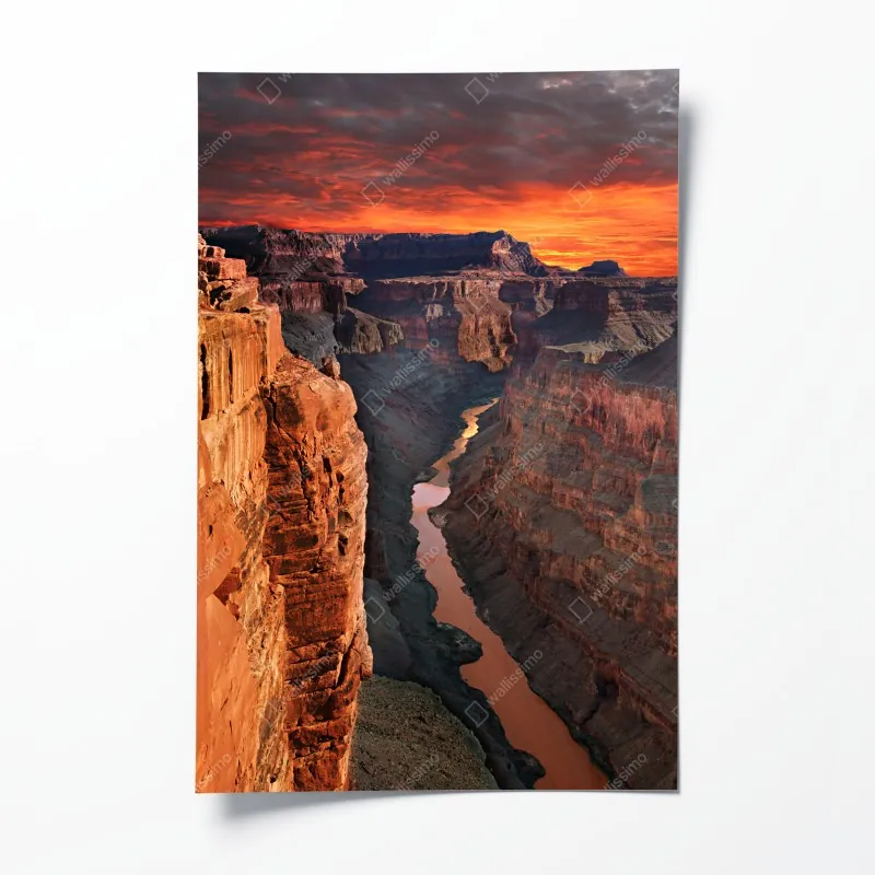 Poster monochrome brücke mit geometrischen linien – Wallnifity®