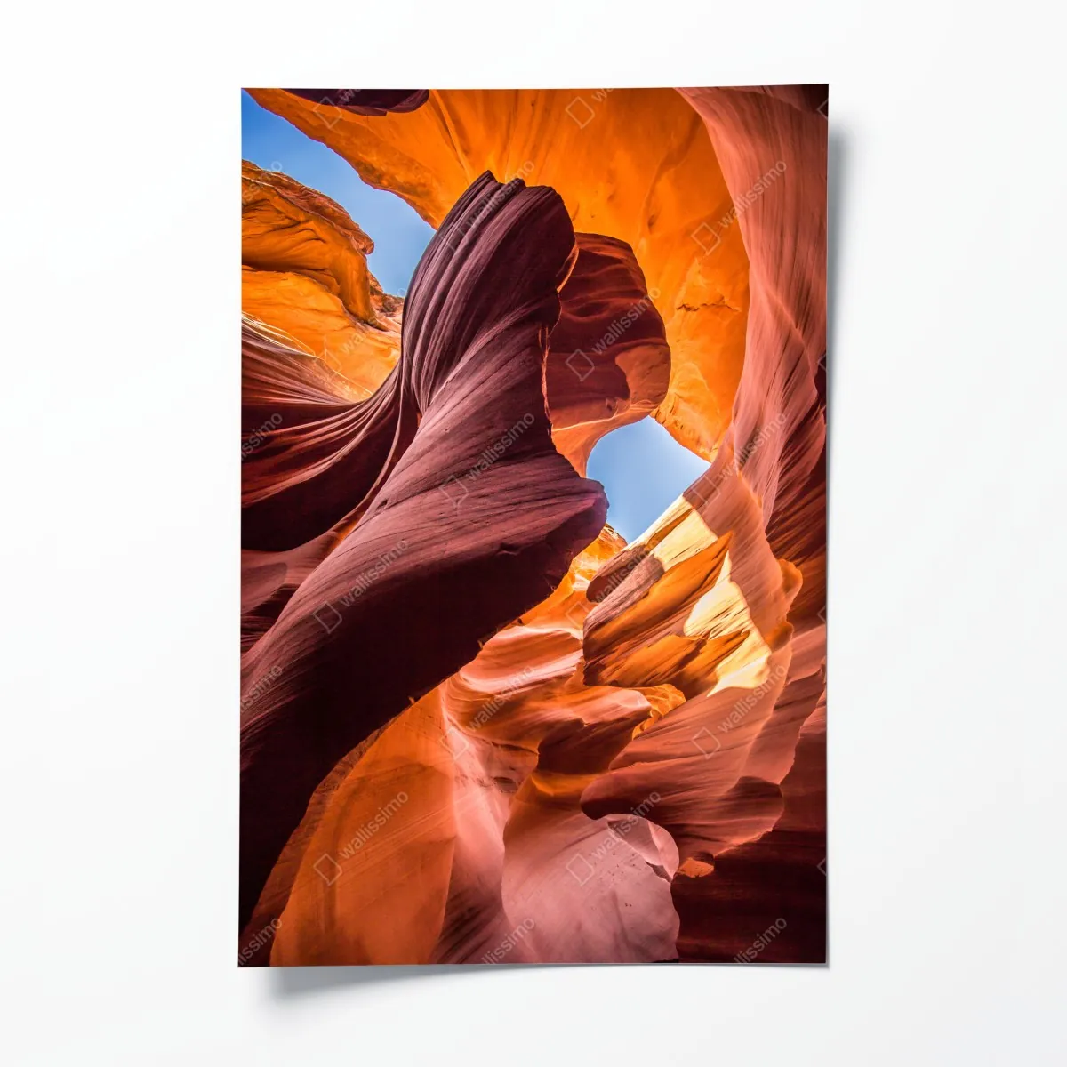 Poster sonnenbeschienene schlucht mit sandsteinformationen – Wallnifity®