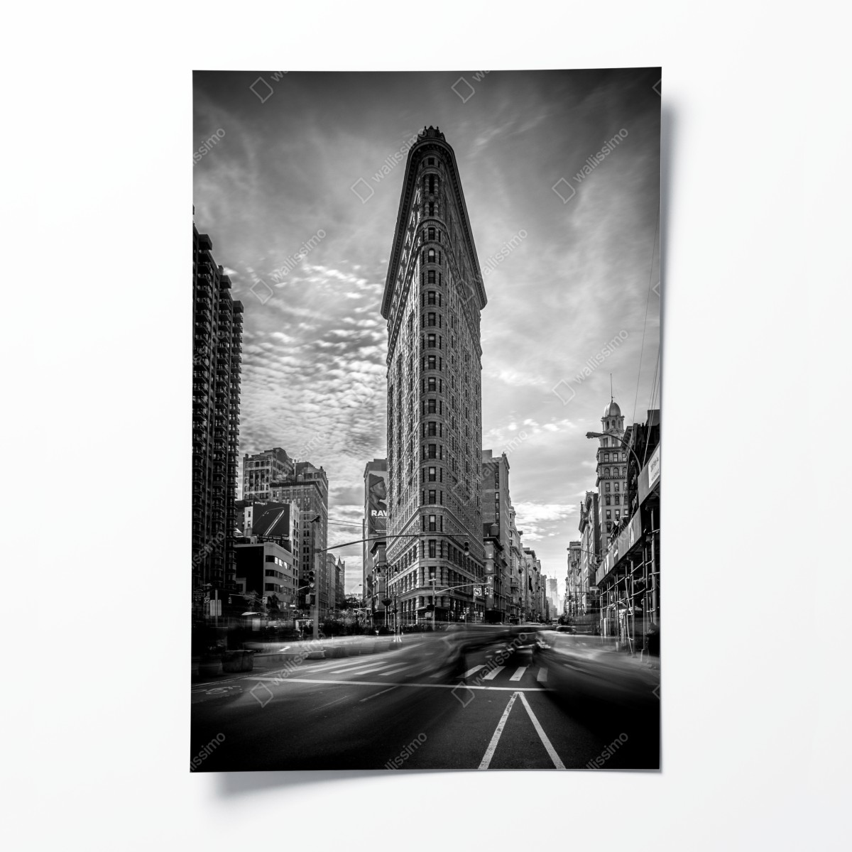 Poster Flatiron, New York — monochrome architektur – Wallnifity®