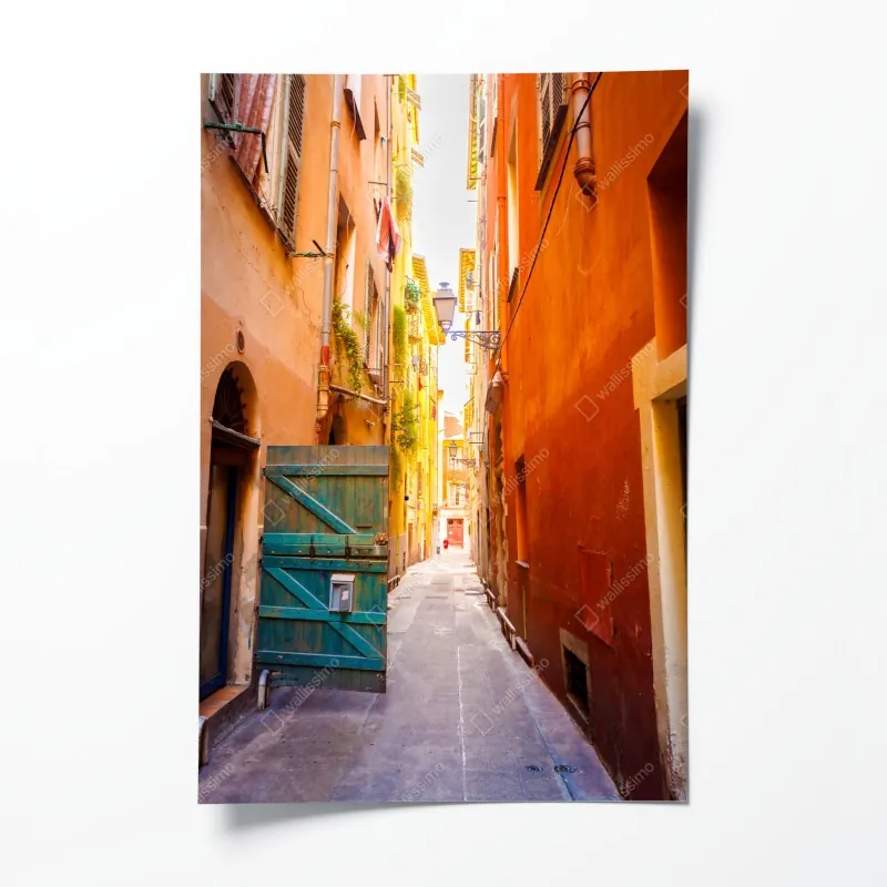 Poster botanische linienzeichnung mit blumen – Wallnifity®