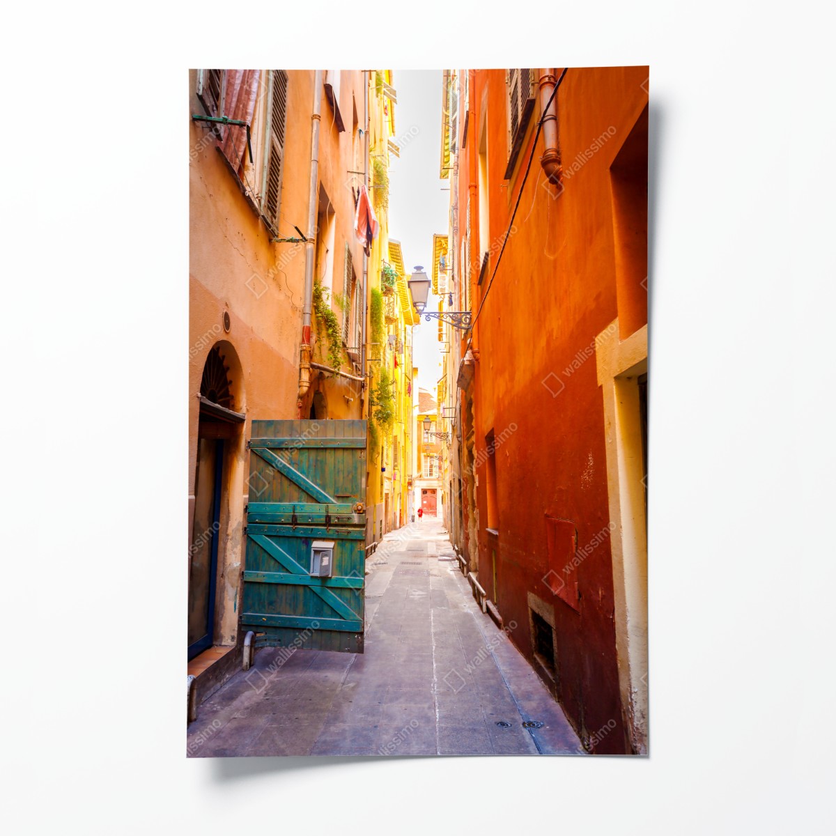 Poster bunte gasse im mediterranen stil – Wallnifity®
