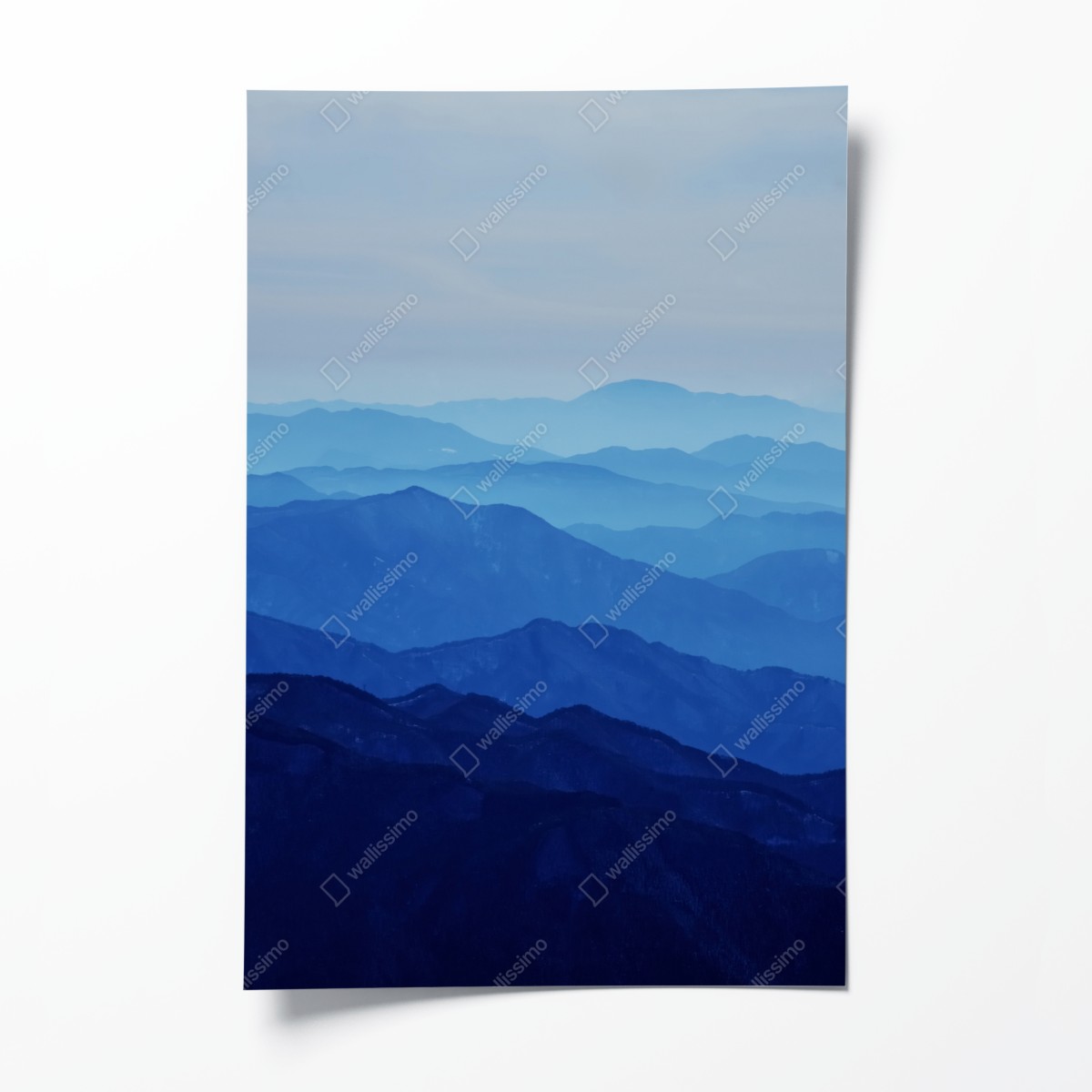 Poster neblige blaue bergschichten – Wallnifity®