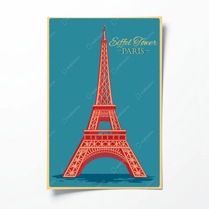 Poster sonnige gasse mit meerblick und balkonen – Wallnifity®