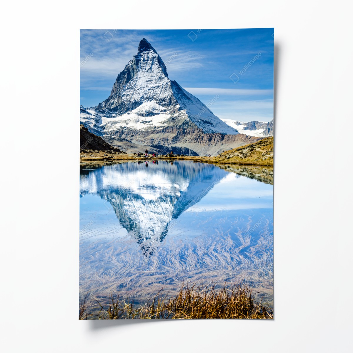 Poster majestätisches Matterhorn im spiegel eines alpensees – Wallnifity®