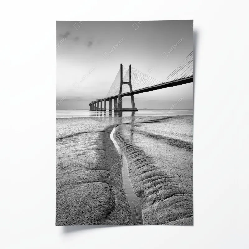 Poster türkisfarbener wasserfall im üppigen wald – Wallnifity®