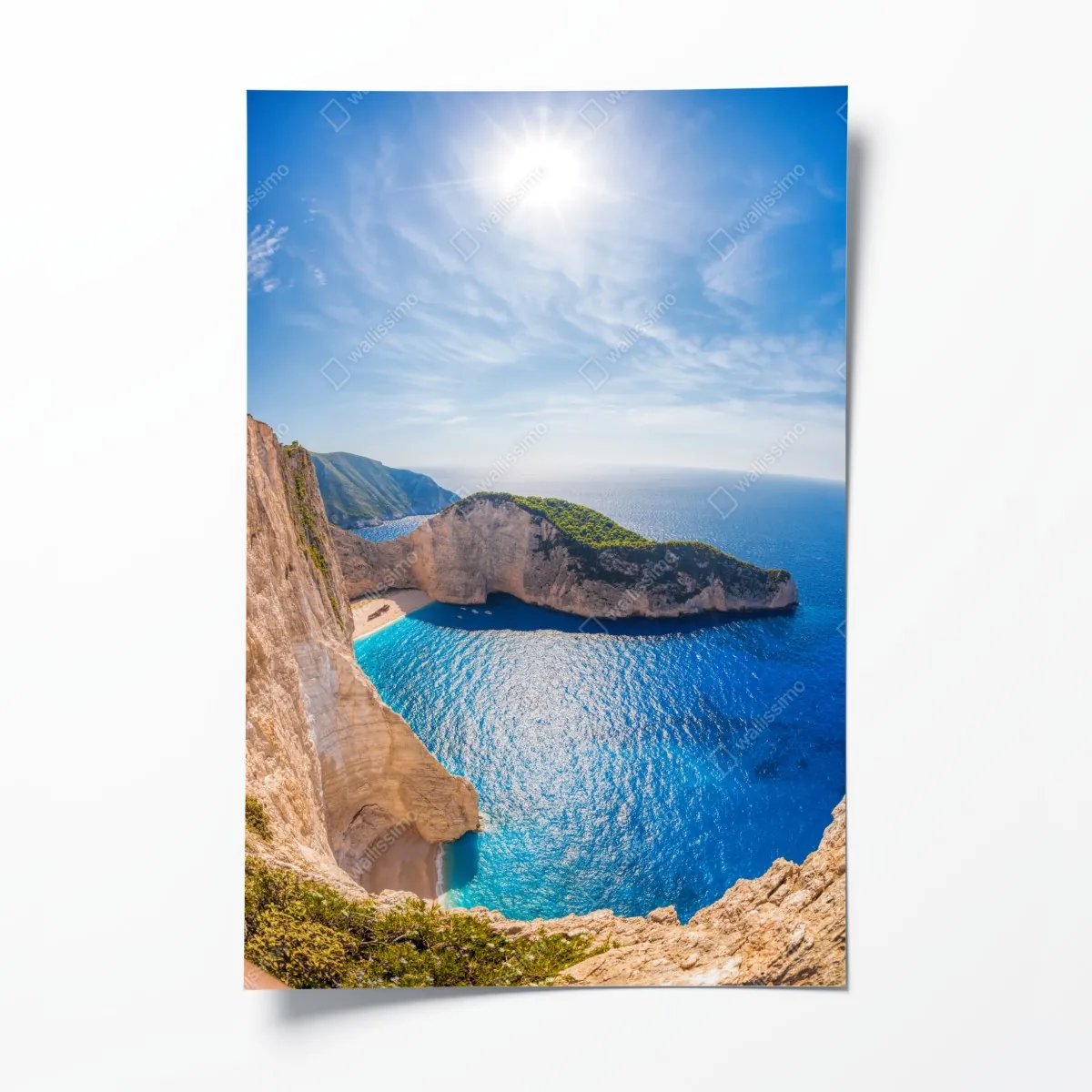Poster sonnenklippen am Navagio strand, Zakynthos – Wallnifity®