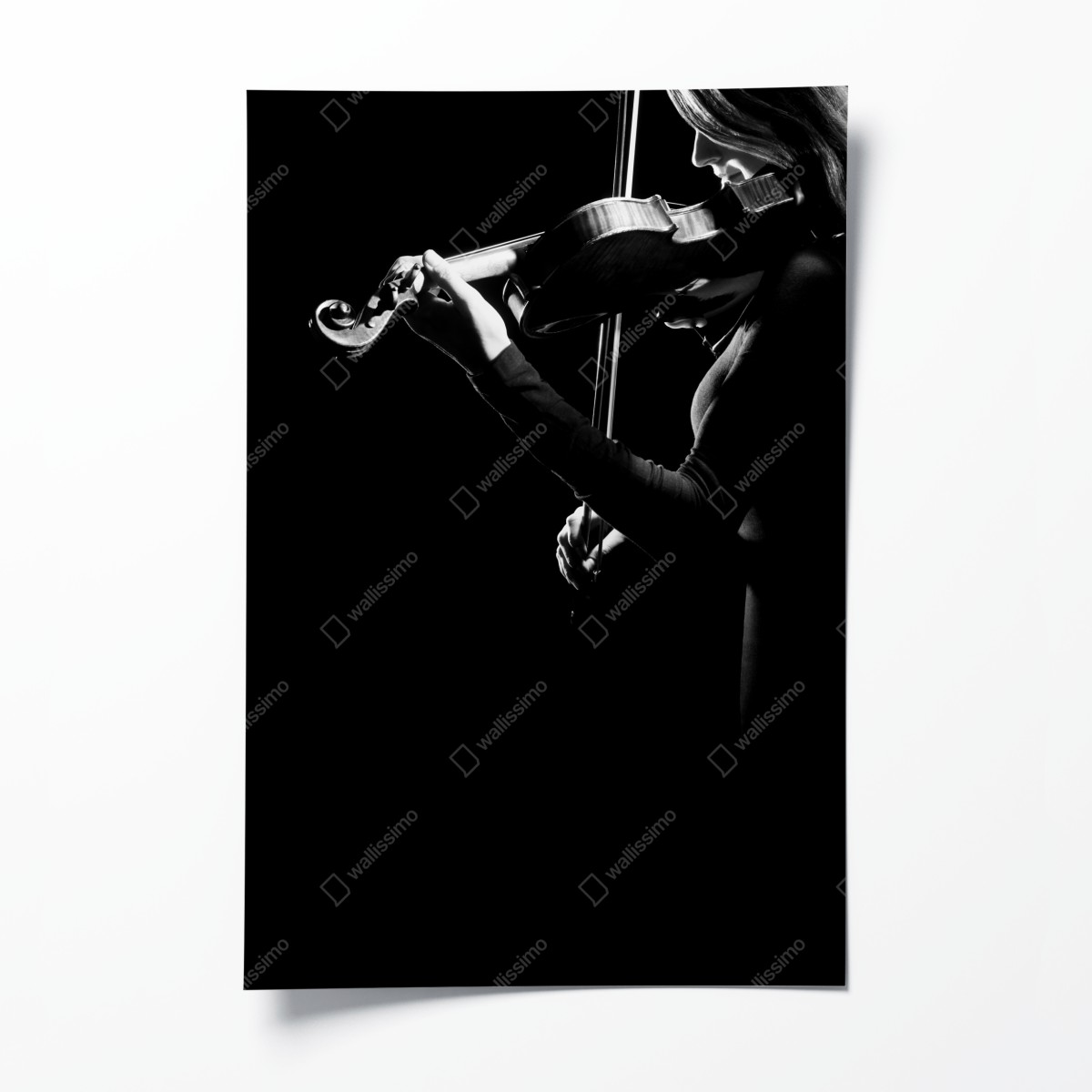 Poster elegante geigerin in silhouette – Wallnifity®
