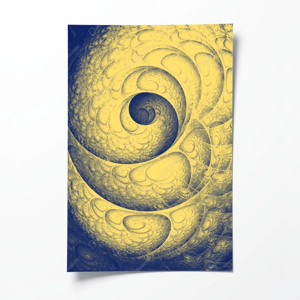 Poster goldene spiralförmige fraktalstruktur – Wallnifity®