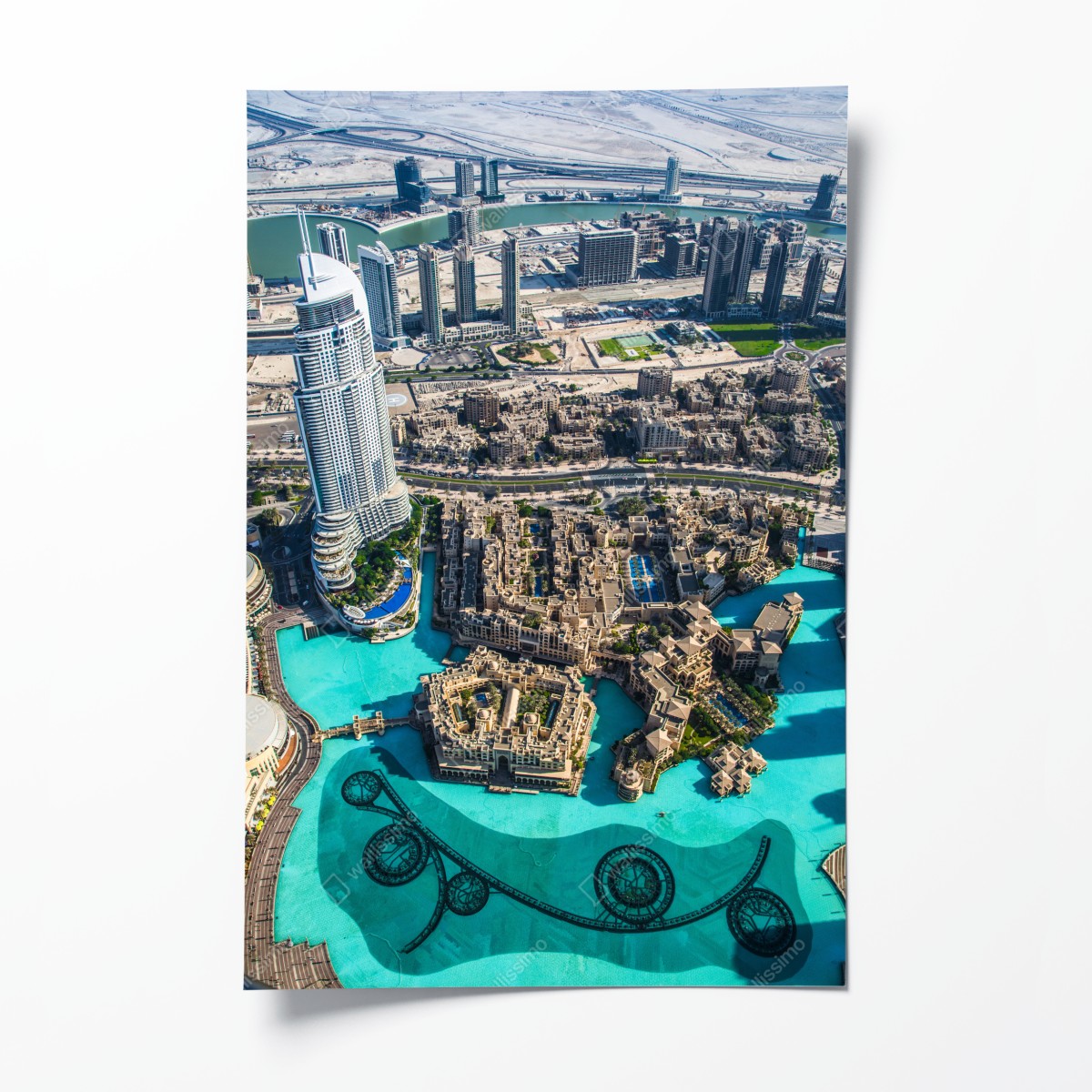 Poster luftaufnahme von Downtown Dubai – Wallnifity®
