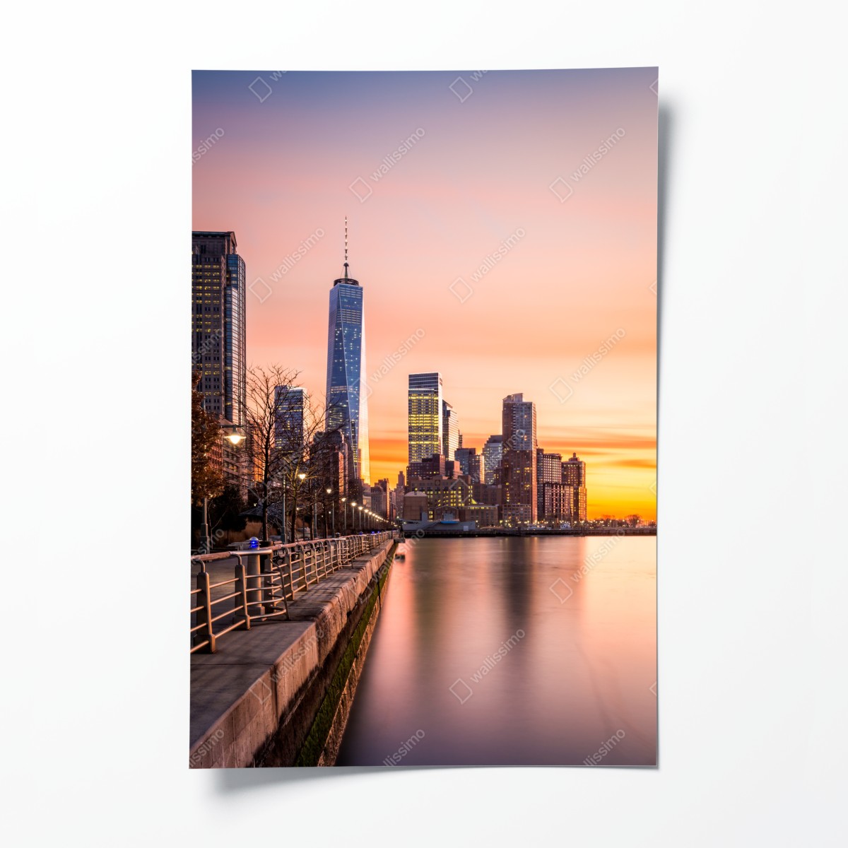 Poster Lower Manhattan bei sonnenuntergang – Wallnifity®