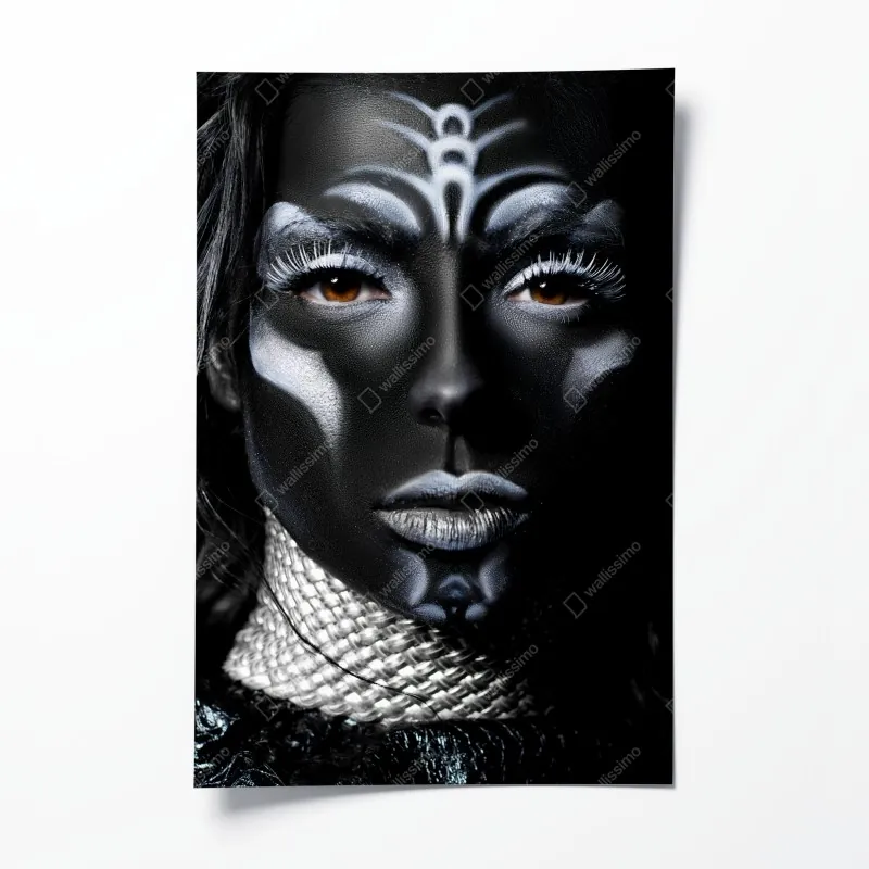 Poster glühender vulkanausbruch bei nacht – Wallnifity®