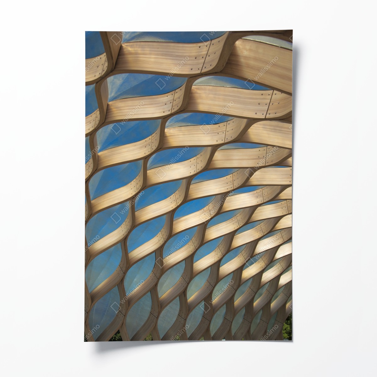 Poster holzlamellen überdachung in Chicago – Wallnifity®