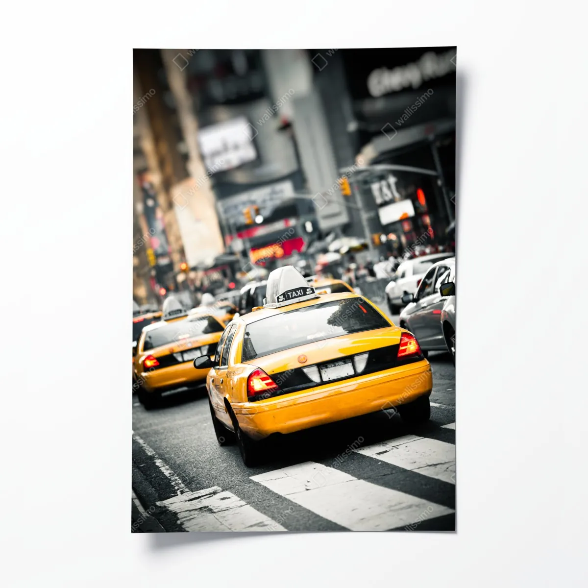 Poster gelbes taxi in den straßen von New York – Wallnifity®
