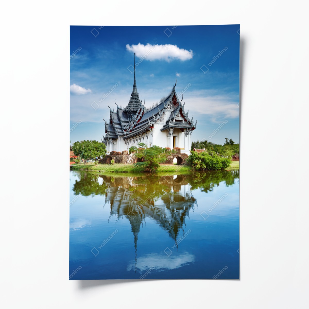 Poster Sanphet Prasat palast am spiegelnden see – Wallnifity®