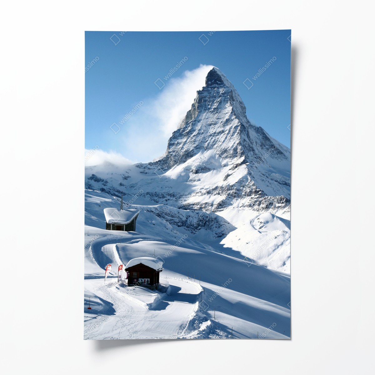 Poster majestätischer alpiner gipfel im winter – Wallnifity®