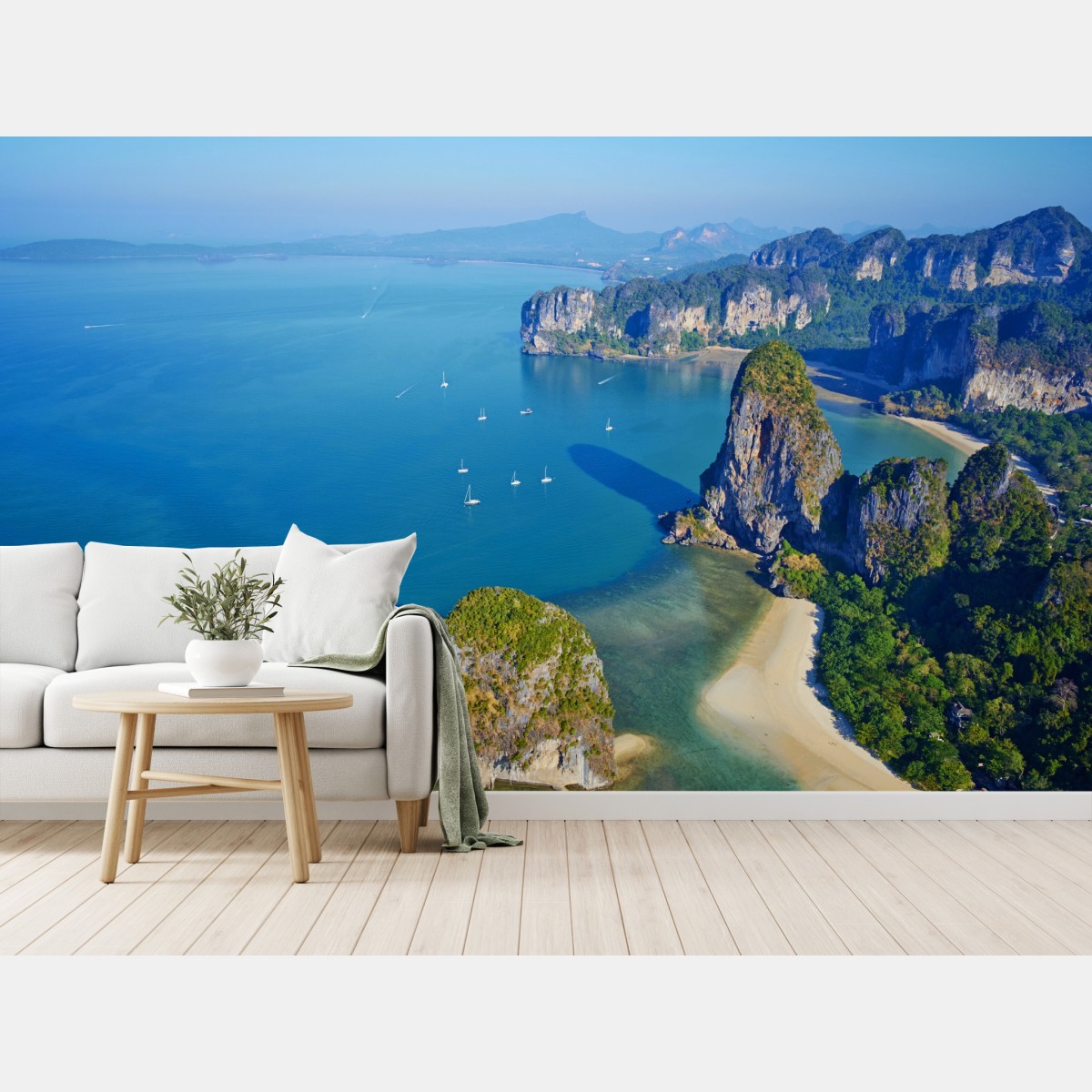 Fototapete türkise insel- und klippenlandschaft – Wallnifity®