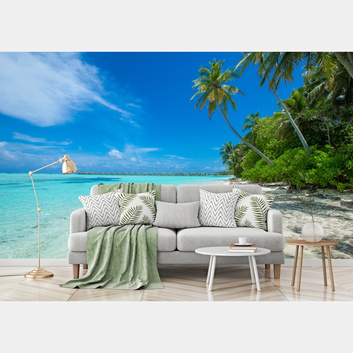 Fototapete tropischer strand auf den Malediven – Wallnifity®