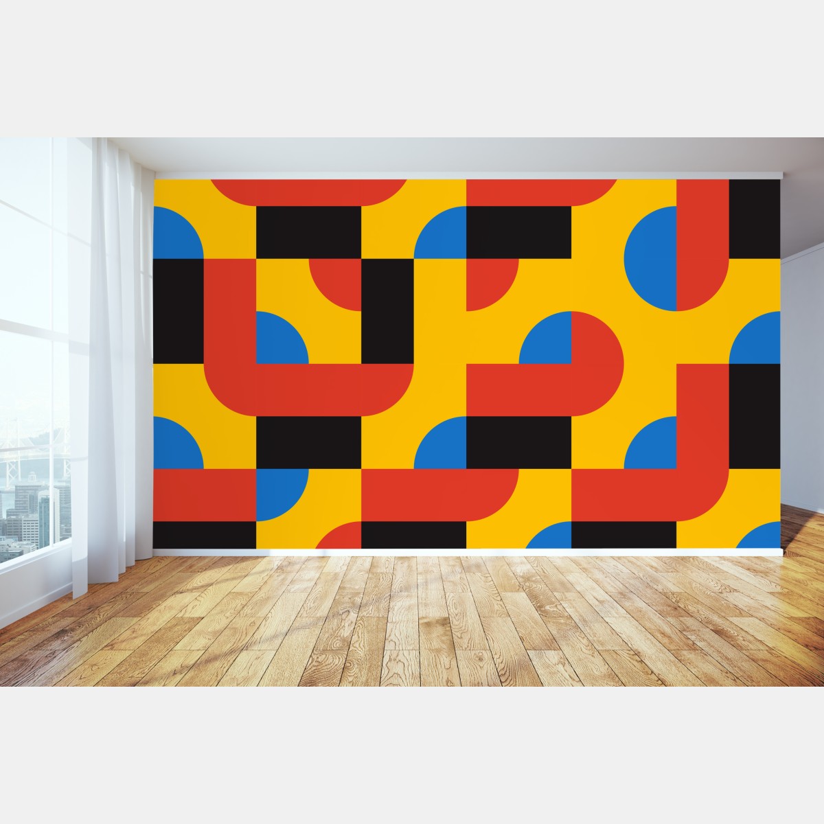 Fototapete kräftiges geometrisches muster für die wand – Wallnifity®