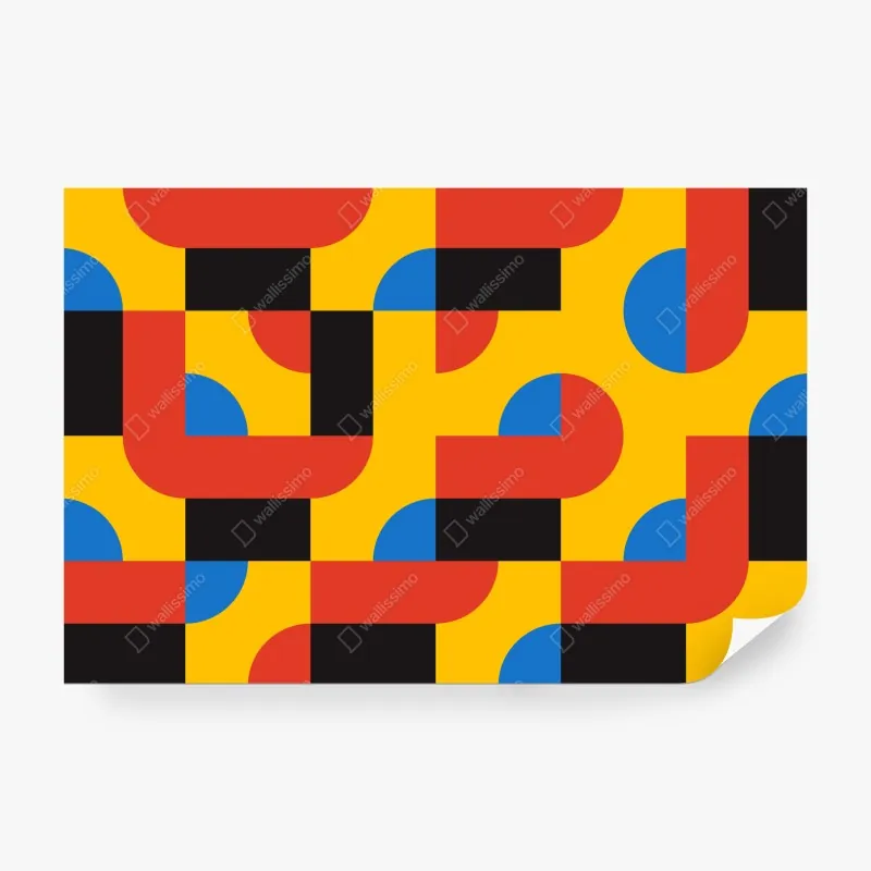 Fototapete zarte lotus-linienzeichnung – Wallnifity®