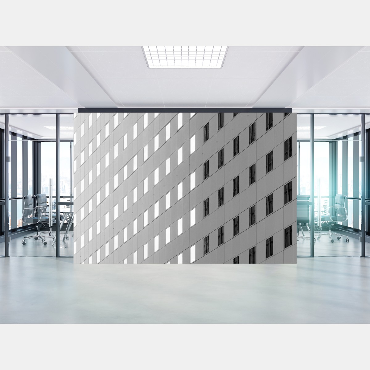 Fototapete minimalistische fassadenstruktur mit geometrischem muster – Wallnifity®