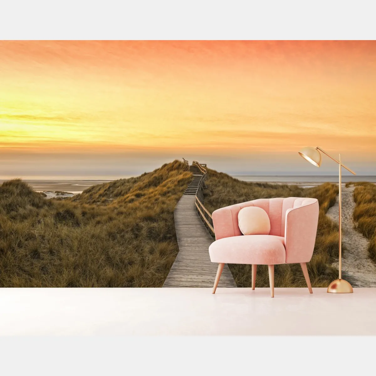 Fototapete sonnenuntergang am strand von Amrum – Wallnifity®
