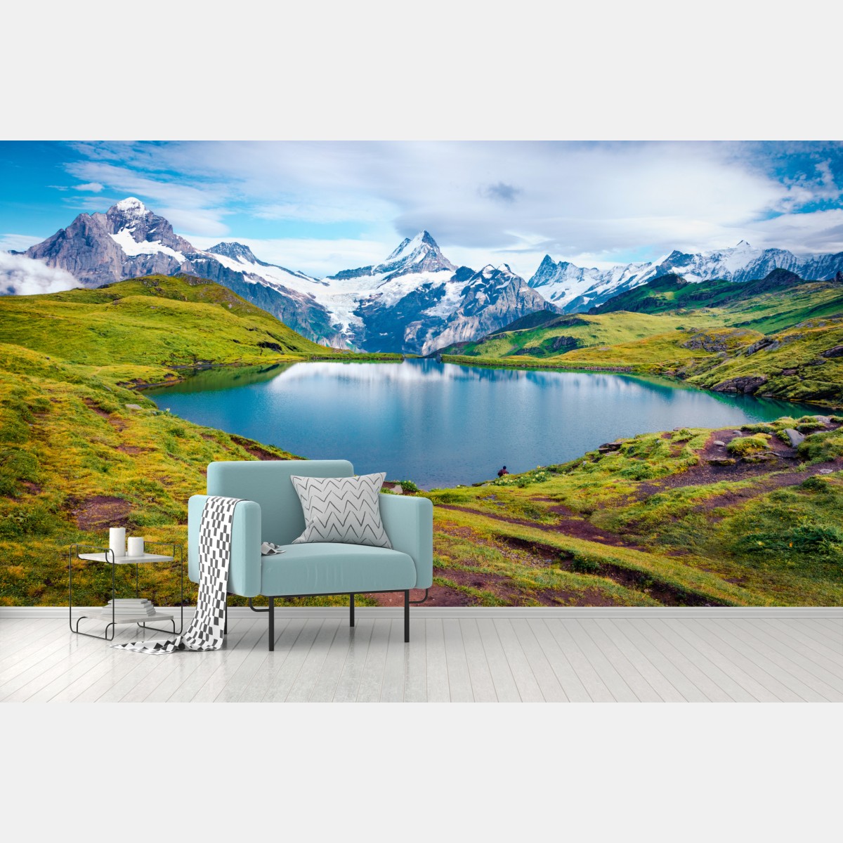Fototapete ruhiger morgen am Bachalpsee, Schweiz – Wallnifity®