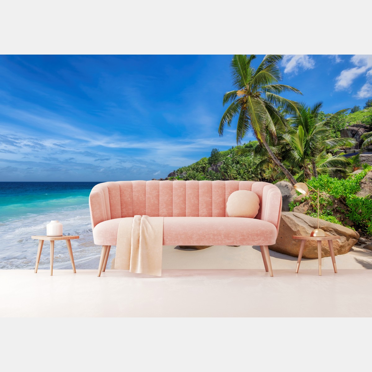 Fototapete tropischer palmenstrand – Wallnifity®