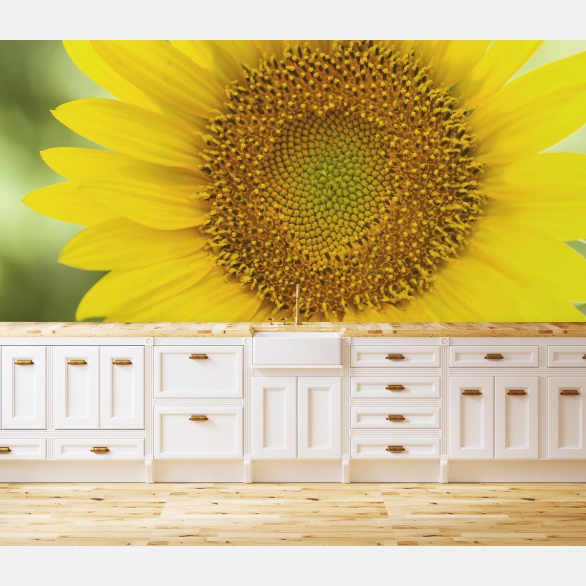 Fototapete leuchtende nahaufnahme sonnenblume – Wallnifity®