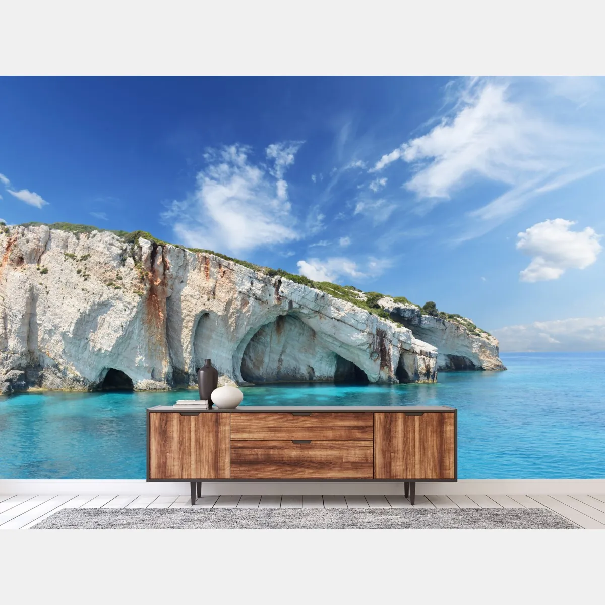 Fototapete blaue höhlen auf Zakynthos – Wallnifity®