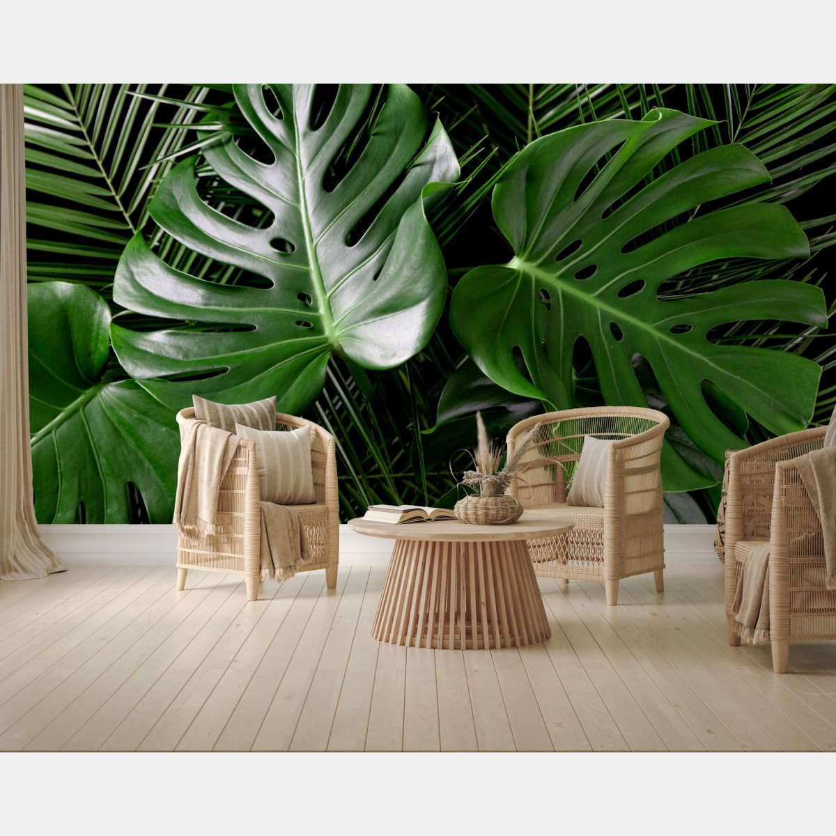 Fototapete üppige monstera-blätter – Wallnifity®