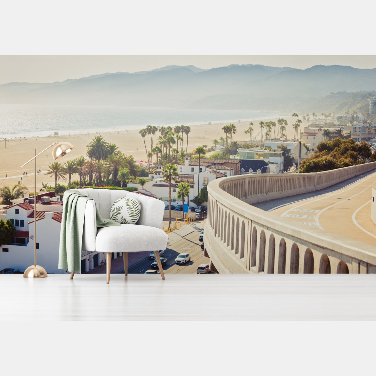 Fototapete Santa Monica küstenpanorama – Wallnifity®