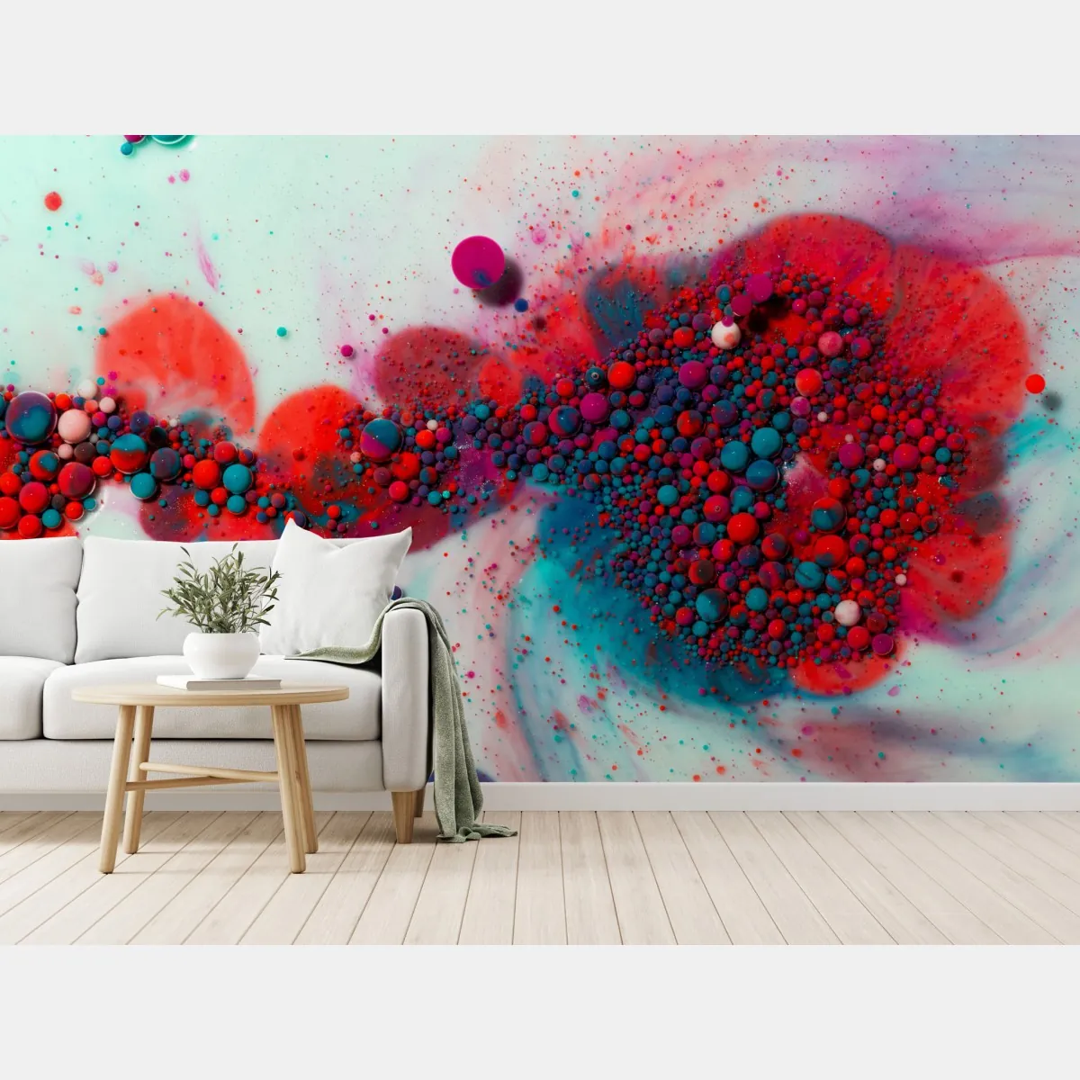Fototapete lebendige marmorierte farbexplosion – Wallnifity®